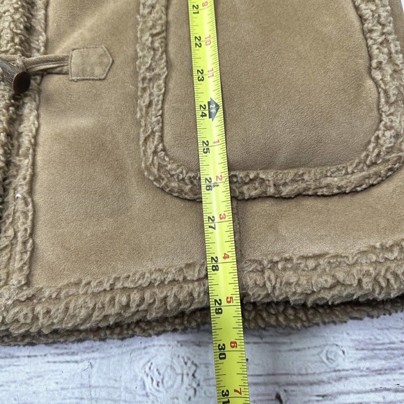 LL Bean Hooded Coat Sherpa Lined Toggle Closure Womens Size Medium Brown 0 GHP5 - Picture 5 of 13